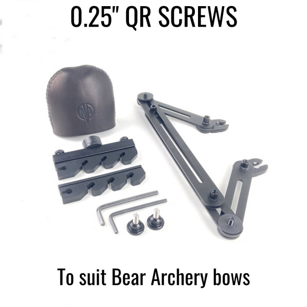 RISER MOUNT 1 PIECE BLACK 4 ARROW BOW QUIVER