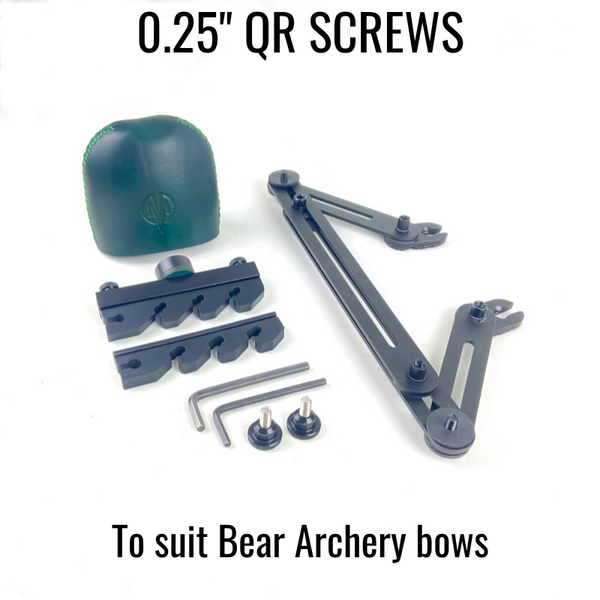 RISER MOUNT 1 PIECE GREEN 4 ARROW BOW QUIVER