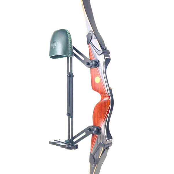 RISER MOUNT 1 PIECE GREEN 4 ARROW BOW QUIVER