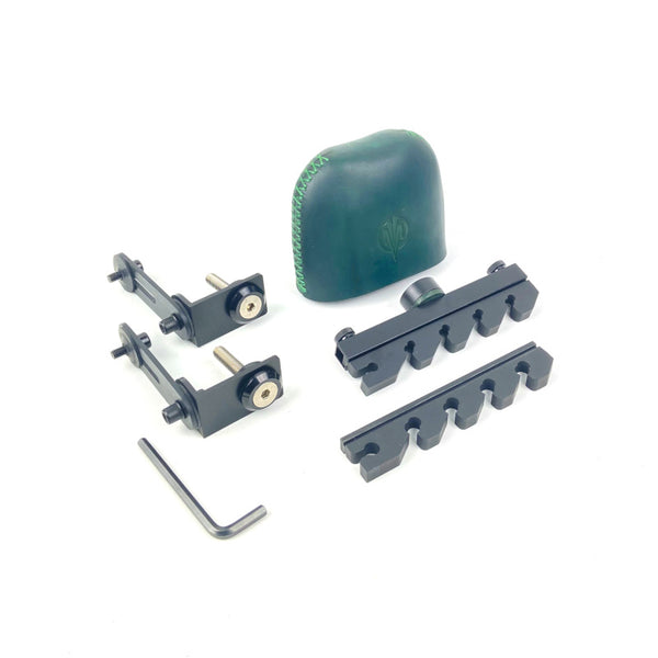 BOLT DOWN 2 PIECE SET BACK GREEN 5 ARROW BOW QUIVER - MARKSMAN QUIVERS