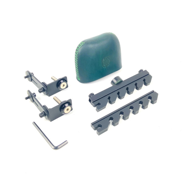 BOLT DOWN 2 PIECE SET BACK GREEN 6 ARROW BOW QUIVER - MARKSMAN QUIVERS