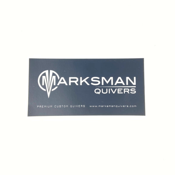 STICKER RECTANGLE LARGE FULL LOGO BLACK/WHITE - MARKSMAN QUIVERS