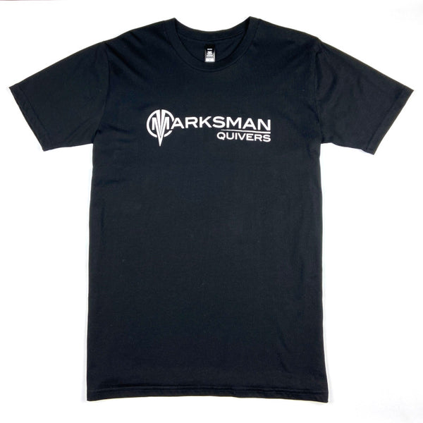 T-SHIRT-FULL LOGO-BLACK - MARKSMAN QUIVERS