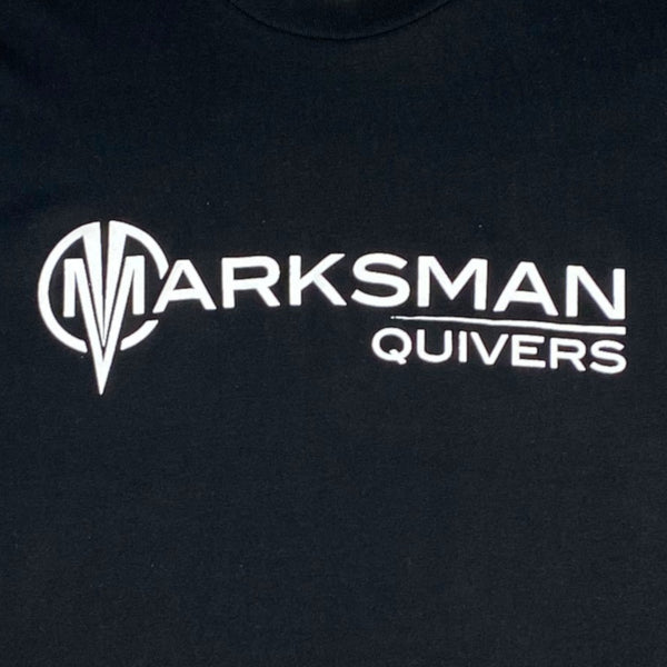 T-SHIRT-FULL LOGO-BLACK - MARKSMAN QUIVERS