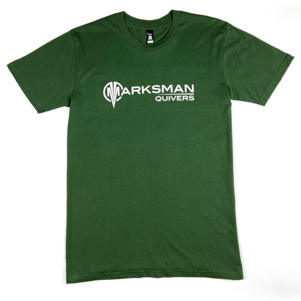 T-SHIRT-FULL LOGO-GREEN - MARKSMAN QUIVERS