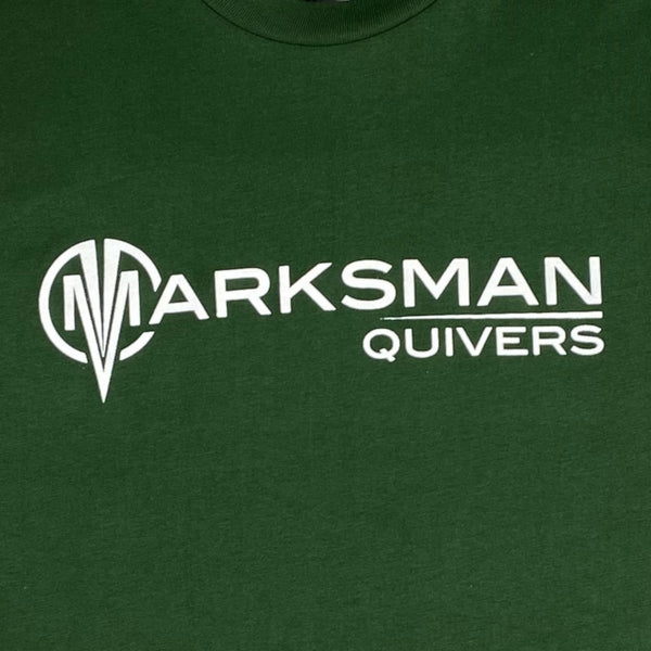 T-SHIRT-FULL LOGO-GREEN - MARKSMAN QUIVERS