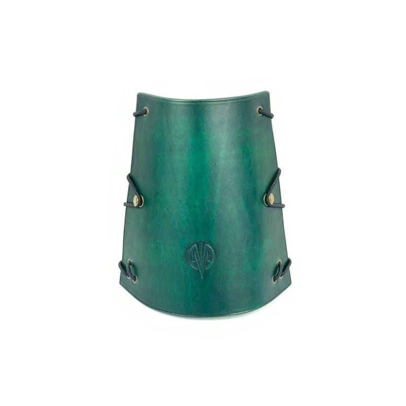 LEATHER ARM GUARD GREEN - MARKSMAN QUIVERS